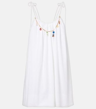 Stella McCartney Embellished cotton cr&ecirc;pon minidress