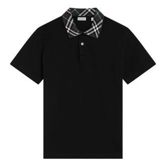 Burberry Polo Shirts, male, Black, Size: M Short Sleeve Polo Shirt