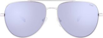 Tumi Silver Pilot Unisex Sunglasses STU008 0581 59