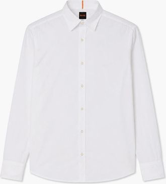 HUGO BOSS Mens BOSS Relegant 6 L/S Shirt White - Size: 40/Regular