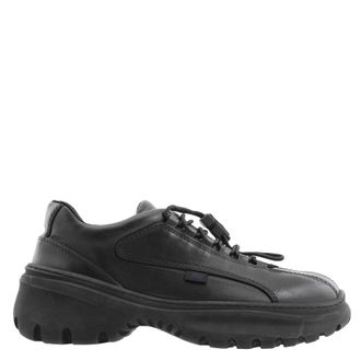 Burberry Leather Scoot Lace-Up Sneakers, Brand Size 43 ( US Size 10 )