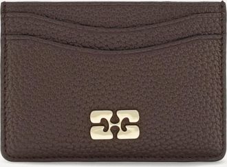 Ganni Textured faux leather Card Holder Female UNI