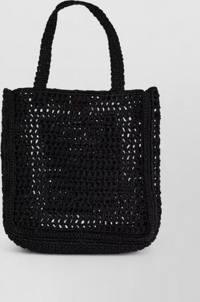 Casablanca logo crochet tote bag dual handles