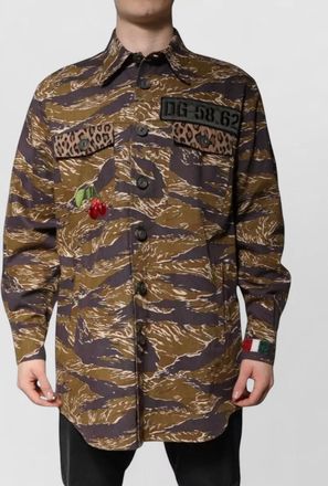 Dolce & Gabbana printed cotton long-sleeve shirt