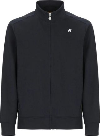 K-Way Hayce Interlock - Heren - Vesten met rits - Blauw - 2XL - Katoen - Hoodies & sweatvesten