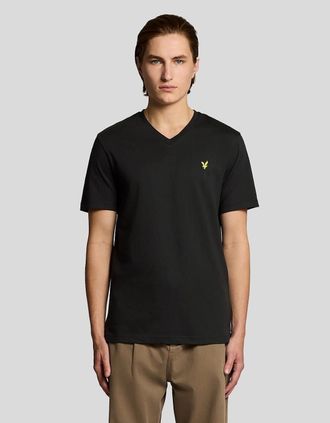 Lyle & Scott Lyle And Scott Mens Cotton V-Neck T-Shirt - Black - Size: 40