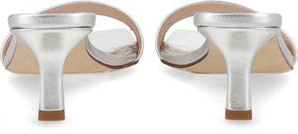 Aeyde Gilly Heeled Sandal - Silver