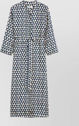 Max Mara silk kaftan geometric pattern