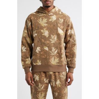 BP. Fleece Hoodie in Tan Camo at Nordstrom, Size Xx-Large