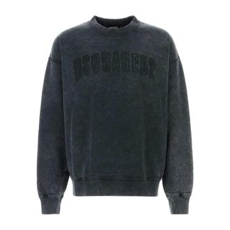 Dsquared2 Sweatshirts, male, Gray, Size: S Graphite Cotton Sweatshirt