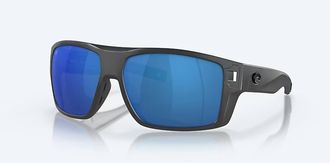 Costa Unisex Diego Polarized Sunglasses In Matte Gray Blue Mirror