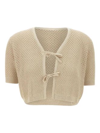 Marella Gestrikt vest - Beige