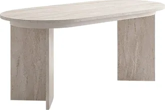 Habitat et Jardin Tavolo Da Pranzo Allungabile In Legno 160/200 Cm sorell - 8 Posti - Travertino