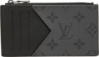 Louis Vuitton Black Monogram Eclipse Reverse Coin Card Holder (Authentic Pre- Loved)