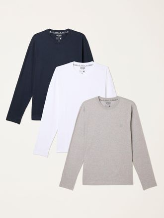 Fat Face FatFace White Long Sleeve T-Shirts 3 Pack