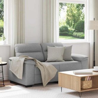 vidaXL Divano a 2 Posti Grigio Nuvola 120 cm in Tessuto - Vidaxl