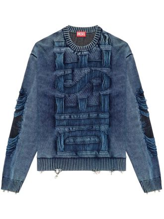 Diesel Maglione con effetto schiarito - Blu