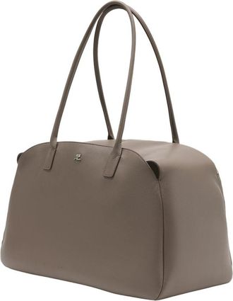 Courr&egrave;ges Womens Leather Shoulder Bag Brown Cowhide