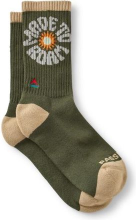 Passenger Made To Roam Graphic Crew Socks Multifunktionssocken - Unisex | oliv