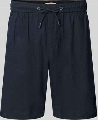 Blend Shorts aus Leinen-Viskose-Mix Modell MALVIN in Marine, Gr&ouml;&szlig;e 3XL