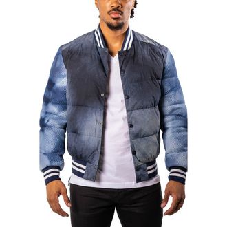 Maceoo Ocean Sky Blue Quilted Bomber Jacket at Nordstrom, Size 4