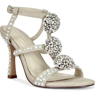 Azalea Wang Bestella Ankle Strap Sandal in Champagne at Nordstrom Rack, Size 6.5