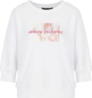 A|X Armani Exchange Womens Armani Exchange Crewneck Sweatshirt in White