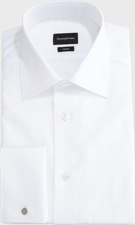 Ermenegildo Zegna Mens Trofeo Solid Regular-Fit Dress Shirt
