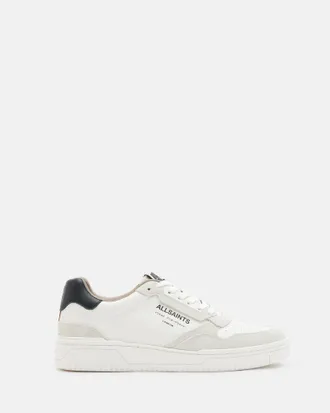 AllSaints Cow Leather Regan Leather Low Top Trainers, Size: 12