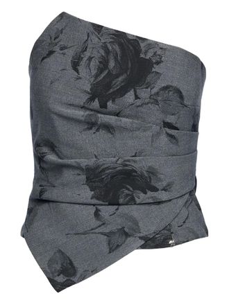 Nissa sleeveless floral-print top - Grijs