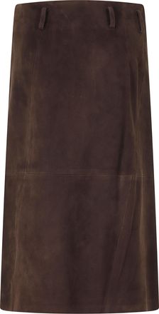 Semicouture Rosanne Raw-Edge Wrap Leather Skirt