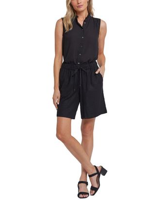 NYDJ Nydj Breezy Black Linen-Blend Short Jean