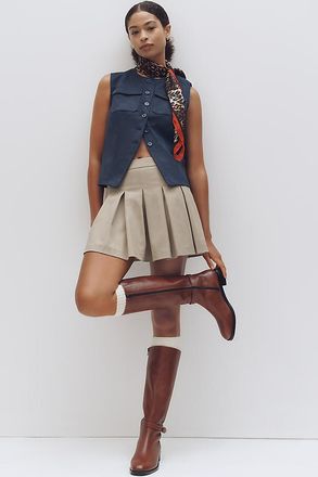 Mare Mare Faux-Suede Cutaway Vest Top