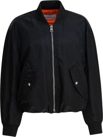 Givenchy Cropped Cocoon Bomber - Dames - Bomber jackets - Zwart - 2XS - Polyester - Jassen