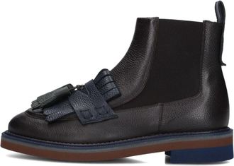 Pertini Bruine Chelsea Boots Klassieke Stijl - Dames - Chelseaboots - Bruin - 38 EU - Wol - Schoenen