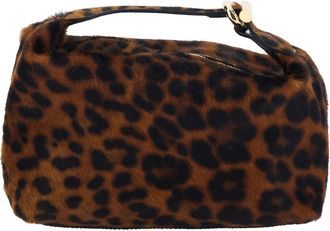 Little Liffner pillow Micro Brown Handbag With All-over Leopard Print In Leather Woman