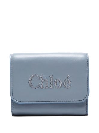 Chloé 2023 Sense logo wallet - Blue
