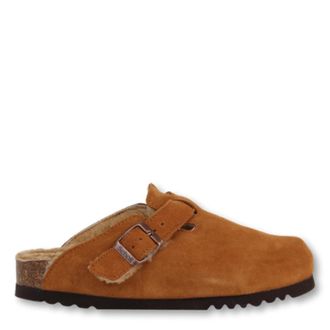 Scholl Schoenen, Dames, Bruin, 38 EU, Nepbont, Bruine Slip-On met Faux Fur