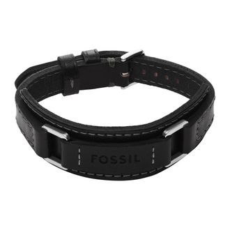 Fossil Accessoires, Heren, Grijs, ONE Size, Leer, Machine Armband