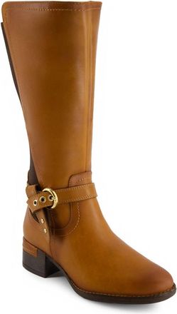 Andrea Womens Real Leather Tall Riding Boots In Brown