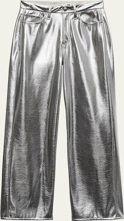 Rag & Bone Logan Metallic Faux-Leather Jeans