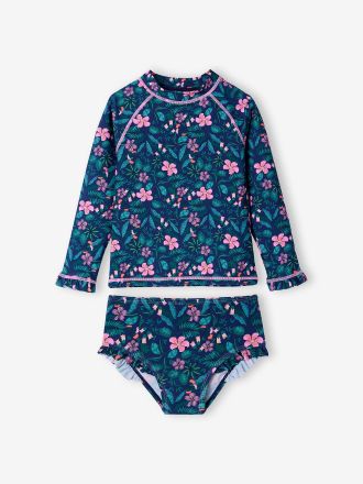 Vertbaudet M&auml;dchen Badeshirt mit UV-Schutz marine