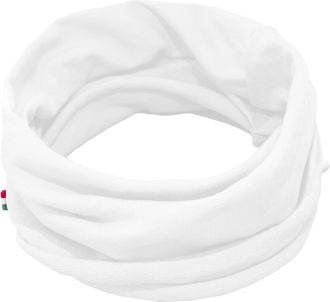 TMK 1212 Multifunctional Neck Warmer Unisex 100% Cotton Scarf, White, One Size
