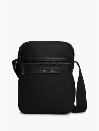 Tommy Hilfiger Mens Water-Repellent Mini Reporter Bag - Black