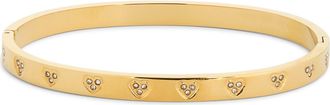 Eye Candy Los Angeles Ella CZ Heart Bangle Bracelet in Gold at Nordstrom Rack