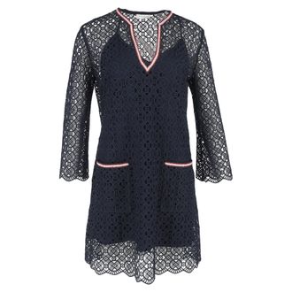 Sandro Sandro Paris kanten minijurk in marineblauw polyester