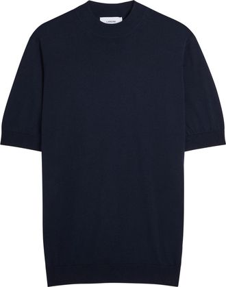 Lardini Fine-knit Cotton T-shirt - Navy - XL