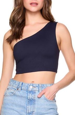 Susana Monaco One-Shoulder Crop Top in Midnight at Nordstrom Rack, Size X-Small