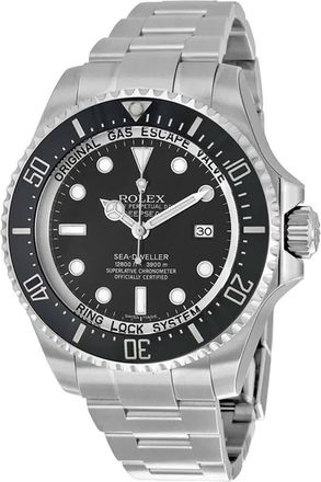 Rolex Deepsea Black Dial Stainless Steel Oyster Bracelet Automatic Mens Watch 116660BKSO