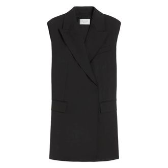 Max Mara Vests, female, Black, Size: 3XS MAX Mara Sportmax Coats Black